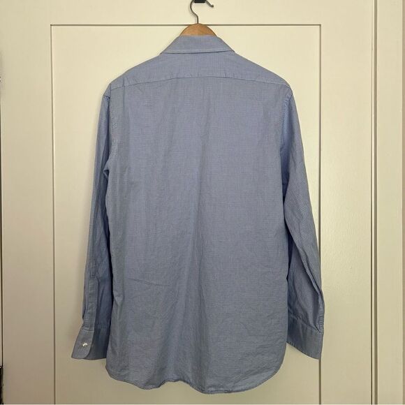 The Mens Store Bloomingdales Dress Shirt Mens 16-32/33 Blue White Regular Fit - Picture 5 of 11